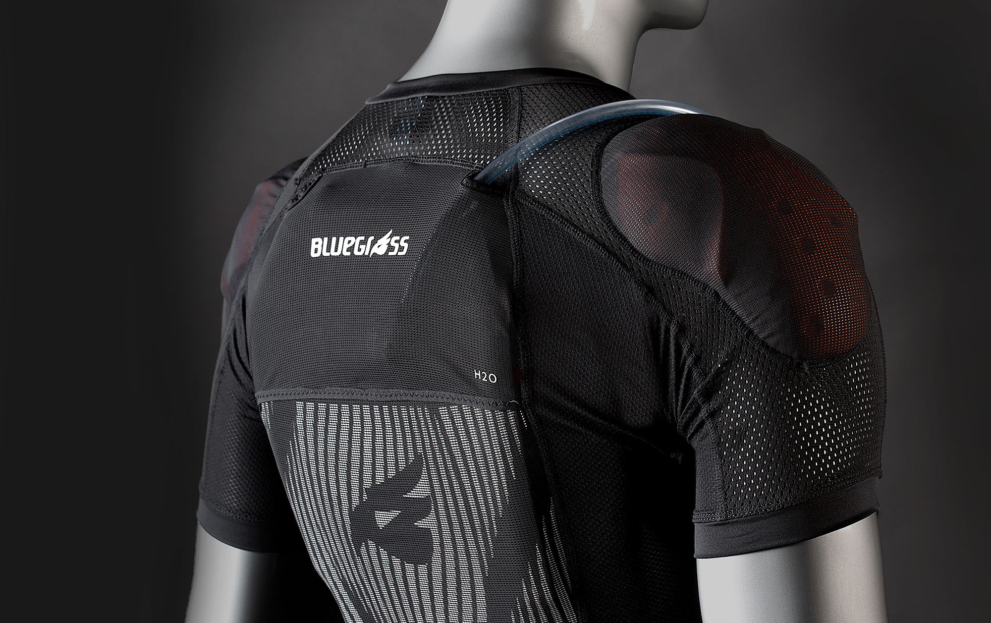 bluegrass armor b&s d3o, body protection hecho para mountain bike, enduro y e-bike compatible con hydro pack