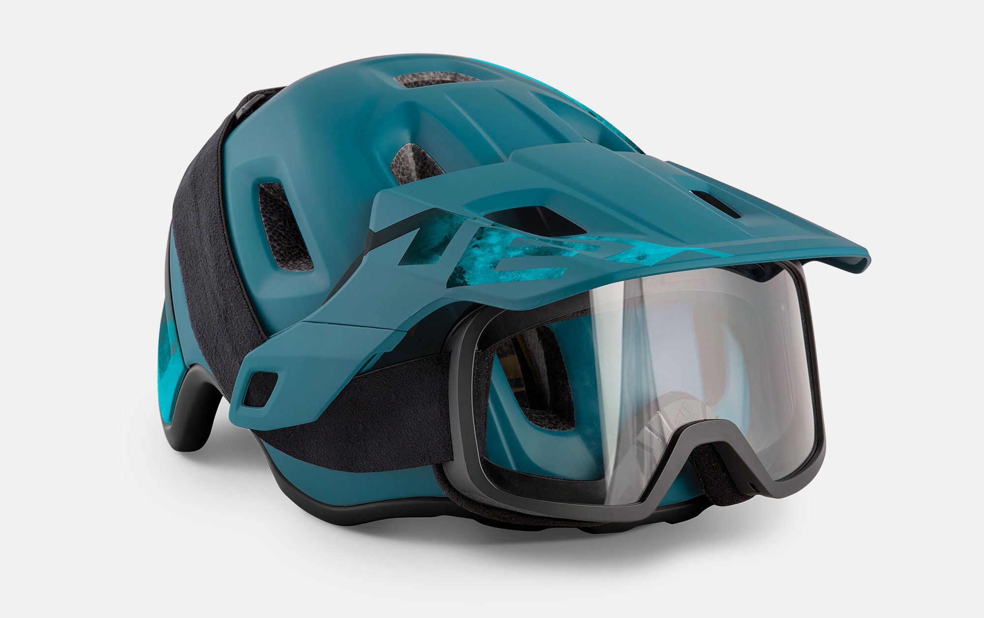 cycling helmet with glasses