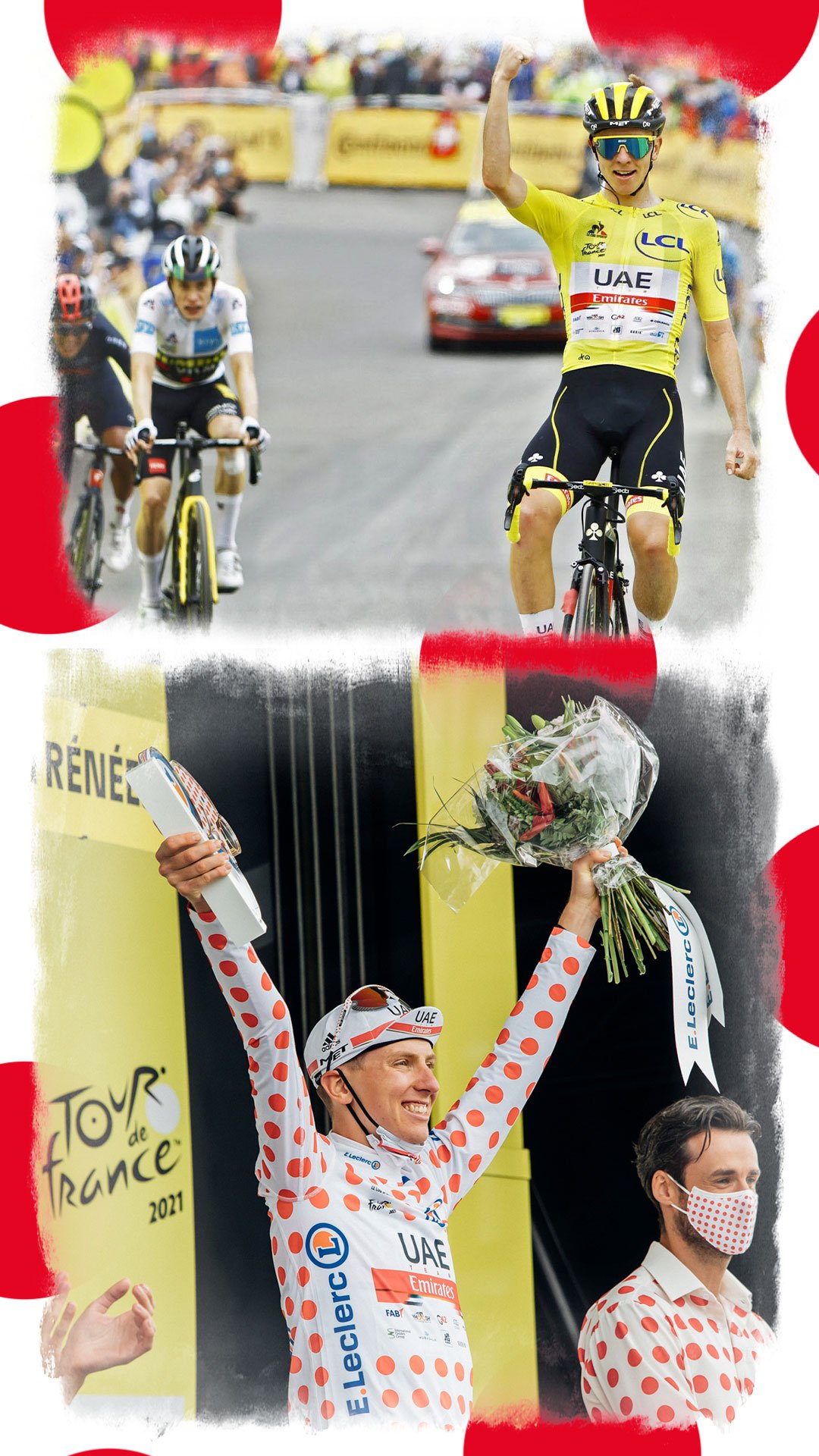 MET Helmets and Tadej Pogačar winner of the 2021 Tour de France