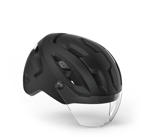 MET Intercity Mips E-Bike Urban Helmet with adjustable shield and magnetic light