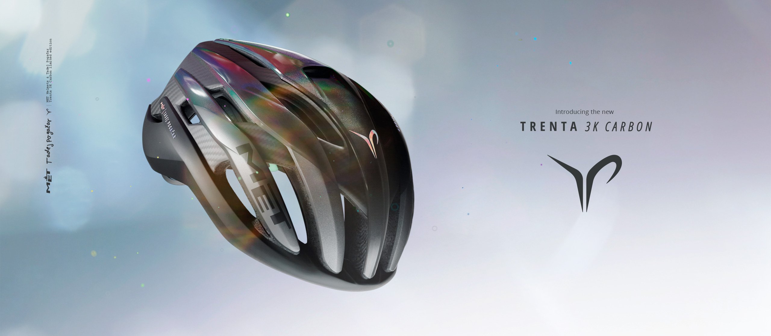 MET Trenta 3K Carbon Mips is a Road, Aero, Cyclocross and Gravel Helmet, now enhanced even further with the help of our PowerTuft-optimised friend and partner, Tadej Pogačar.